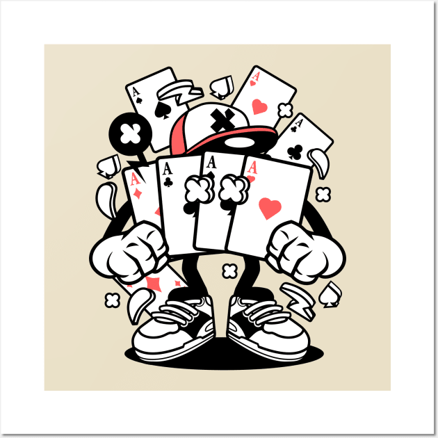 Playing card cartoon Wall Art by Mako Design 